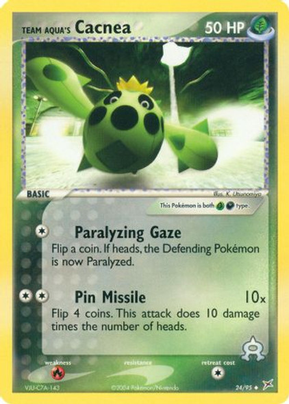 EX04-MA-024/95UC Team Aqua's Cacnea (Reverse Holo)