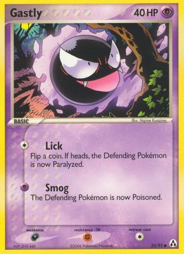 EX12-LM-052/92C Gastly (Reverse Holo)