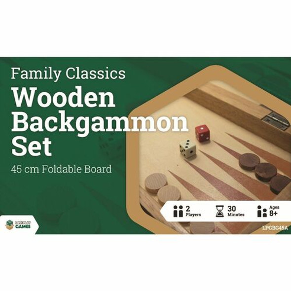 Wooden Folding Backgammon Set