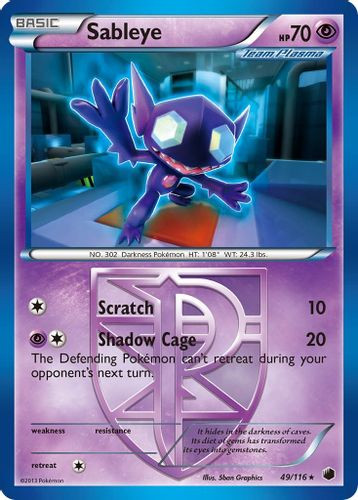 BW09-PLF-049/116R Sableye [Team Plasma]