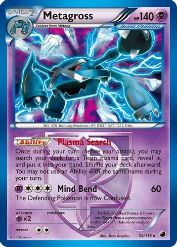 BW09-PLF-052/116HR Metagross [Team Plasma] (Holo)