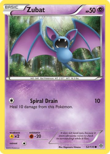 BW08-PLS-052/135C Zubat (Reverse Holo)