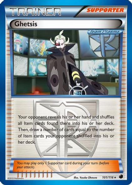 BW09-PLF-101/116HR Ghetsis [Team Plasma] (Reverse Holo)