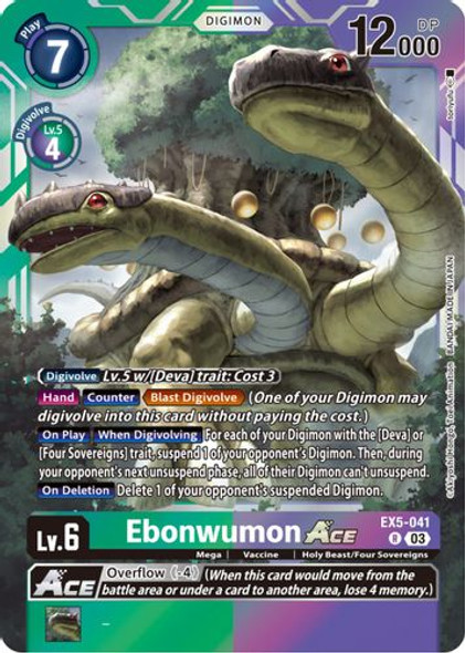 EX05-041R Ebonwumon Ace (Foil)