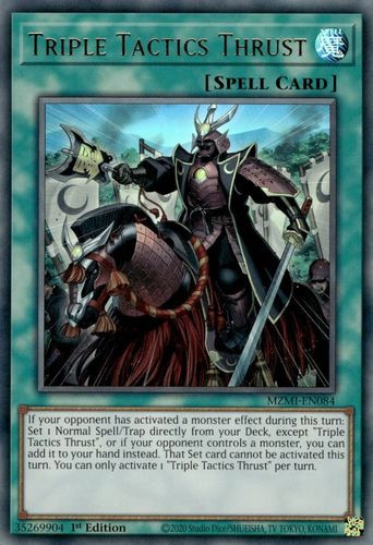 MZMI-EN084 Triple Tactics Thrust (Ultra Rare) <1st>
