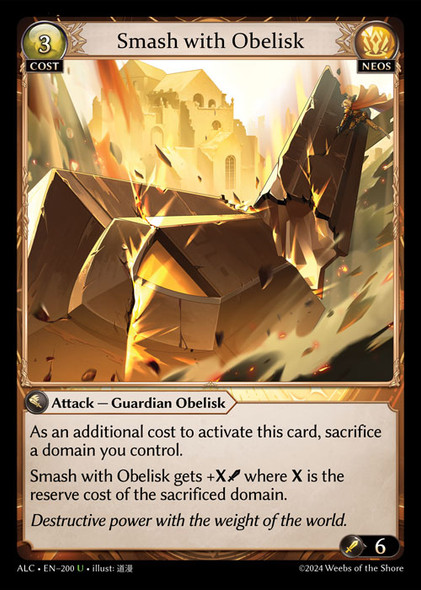 GA03-ALC1st-EN-200U Smash with Obelisk (Foil)