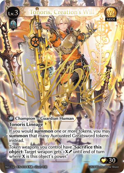 |GA03|<1st>[ALC-EN-014](CSR) Tonoris, Creation's Will {Foil}