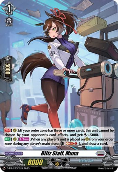 D-PR/293EN-S PR Blitz Staff, Muna (Holo)