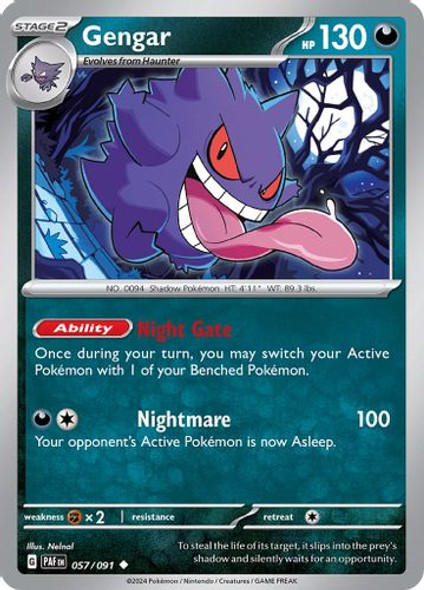 SV04A-PAF-057/91UC Gengar (Reverse Holo)