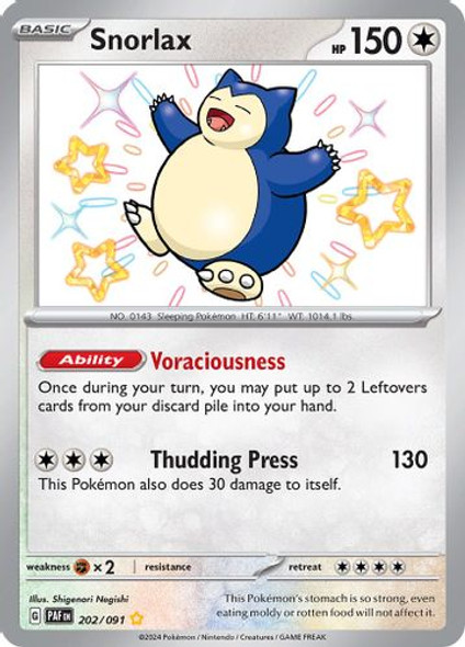 SV04A-PAF-202/91SHR Snorlax (Holo)