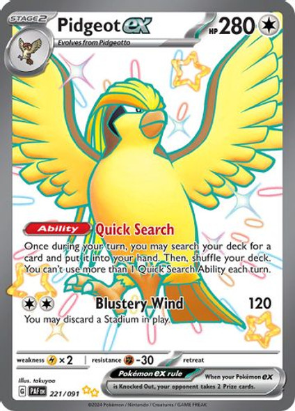 SV04A-PAF-221/91SHRR Pidgeot ex (Holo)