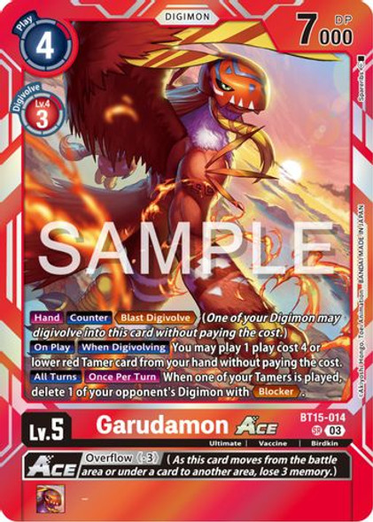 BT15-014SR Garudamon Ace (Foil)