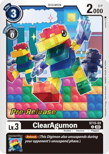 ST15-03U ClearAgumon (Prerelease Stamped) (Foil)