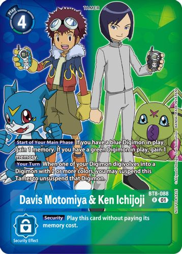 BT08-088R Davis Motomiya & Ken Ichijoji (Tamer Party Pack -The Beginning-) (Foil)