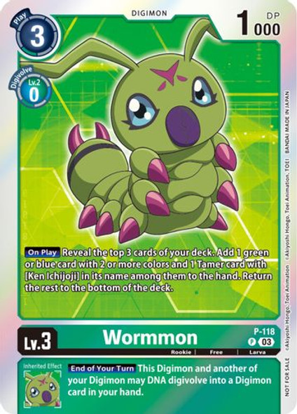 P-118P Wormmon (Tamer Party Pack -The Beginning- Ver. 2.0) (Foil)
