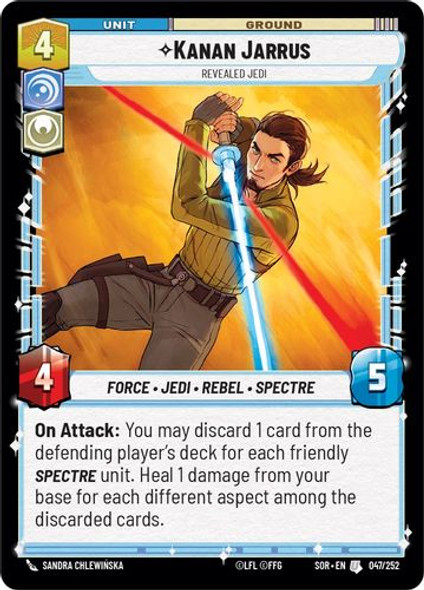 01-SOR-EN-047U Kanan Jarrus - Revealed Jedi (Foil)