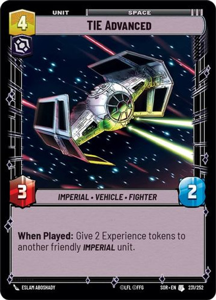 01-SOR-EN-231U TIE Advanced (Foil)