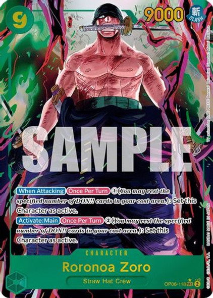 OP06-118SEC Roronoa Zoro (Alternate Art) (Foil)