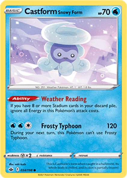 SWSH06-034/198C Castform Snowy Form