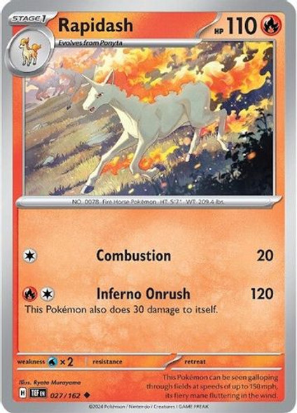 SV05-TEF-027/162UC Rapidash (Reverse Holo)