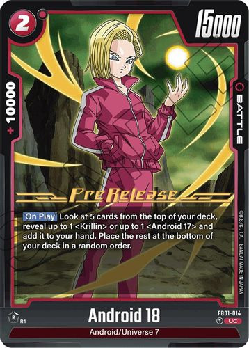 [FB01-014](UC) Android 18 {Prerelease}