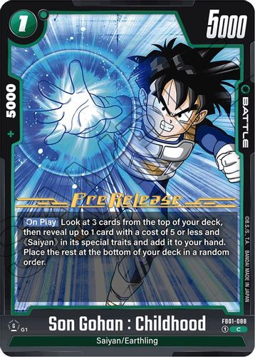 [FB01-088](C) Son Gohan : Childhood {Prerelease}