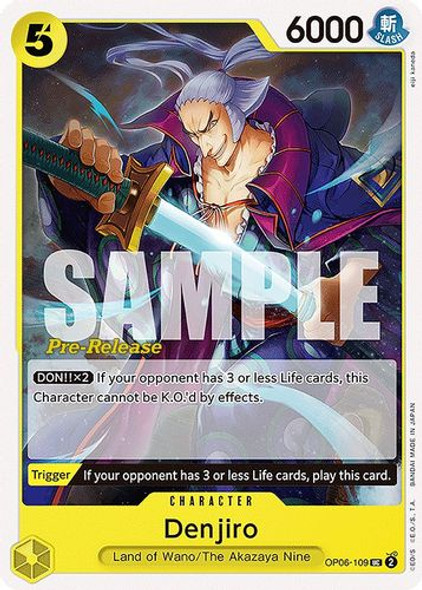 OP06-109UC Denjiro (Prerelease Stamp)