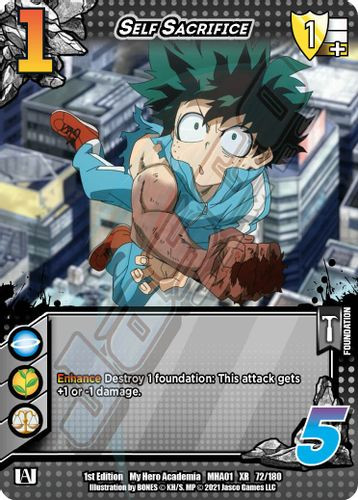 MHA01-1st-072/180XR Self Sacrifice (XR Foil)