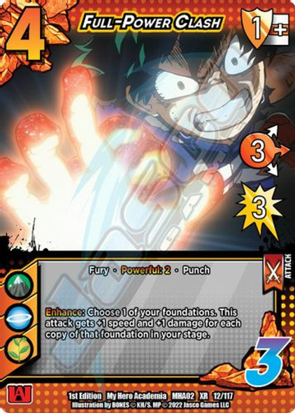 MHA02-1st-012/117XR Full-Power Clash (XR Foil)