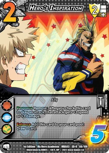 MHA03-Unl-088/108XR Hero's Inspiration (XR Foil)