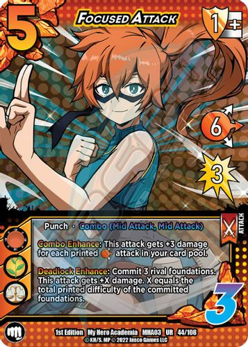 MHA03-Unl-044/108UR Focused Attack (Foil)