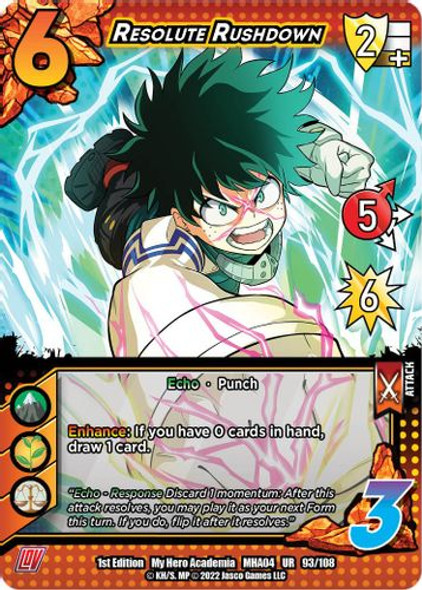 MHA04-1st-093/108UR Resolute Rushdown (Foil)