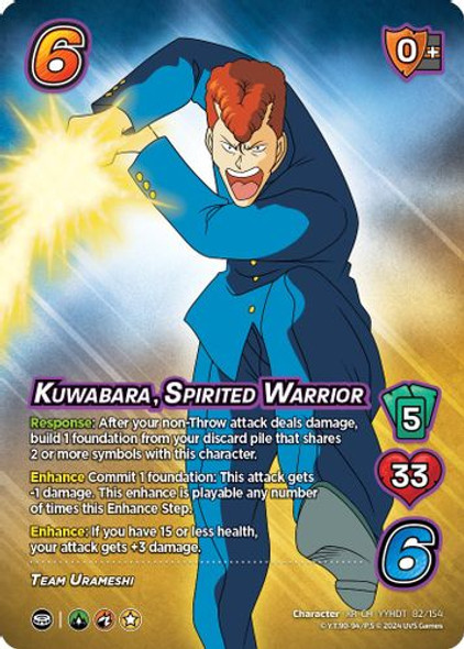 YYHDT-082/154XR Kuwabara, Spirited Warrior (XR Foil)