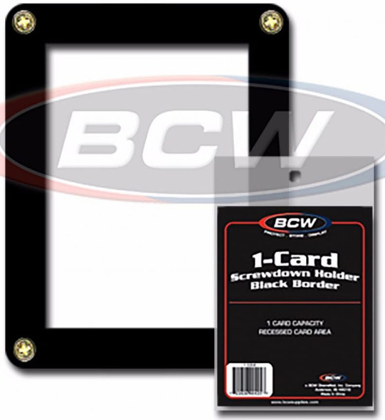 BCW 1-Card Screwdown Holder Black Border