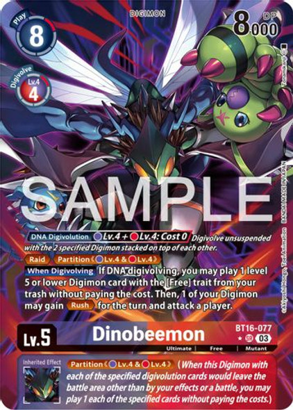 [BT16-077SR] Dinobeemon (1 Star Alternate Art) (Foil)