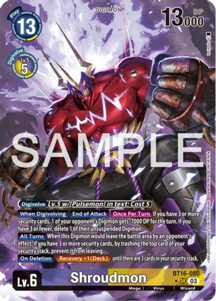 [BT16-080SR] Shroudmon (1 Star Alternate Art) (Foil)