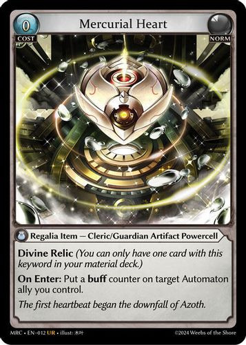 Mercenary’s Blade SR Grand Archive Grand Archive Distorted Reflections Ciel Mirage's Grave Starter