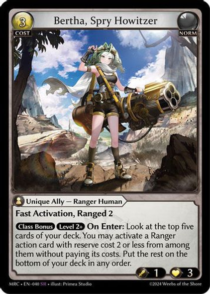 |GA04|<1st>[MRC-EN-040](SR) Bertha, Spry Howitzer {Foil}