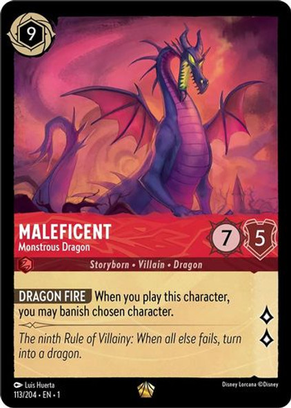 [LOR01-113/204L] Maleficent - Monstrous Dragon (Foil)