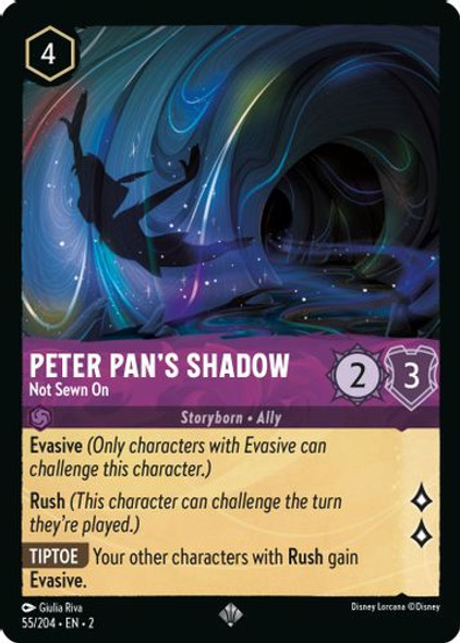 [LOR02-055/204](SR) Peter Pan's Shadow - Not Sewn On