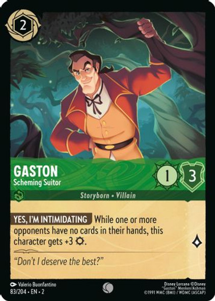 [LOR02-083/204](C) Gaston - Scheming Suitor (Foil)