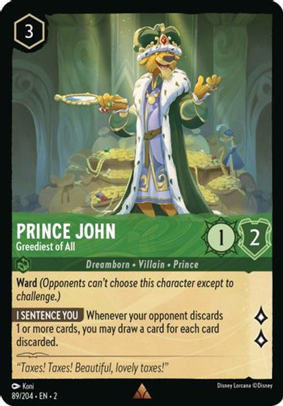 [LOR02-089/204](R) Prince John - Greediest of All (Foil)