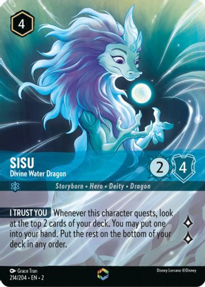 [LOR02-214/204](E) Sisu - Divine Water Dragon (Enchanted) (Foil)