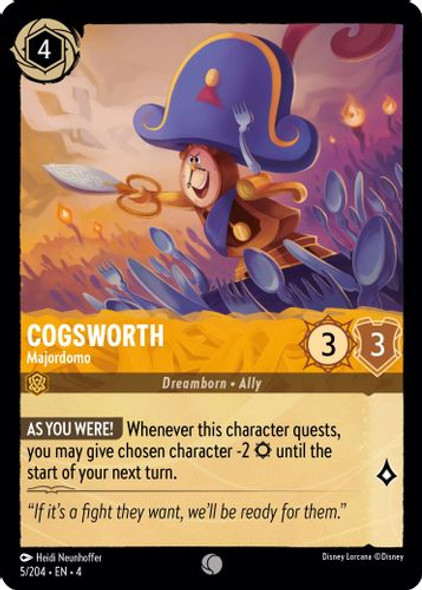 [LOR04-005/204](C) Cogsworth - Majordomo (Foil)