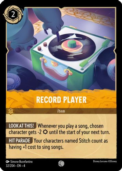 [LOR04-032/204](C) Record Player (Foil)