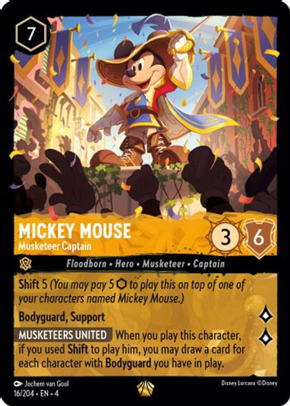 [LOR04-016/204](L) Mickey Mouse - Musketeer Captain (Foil)