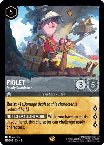 [LOR04-191/204](L) Piglet - Sturdy Swordsman (Foil)