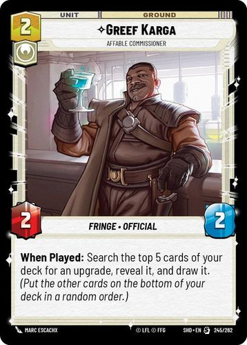 02-SHD-EN-245S Greef Karga - Affable Commissioner