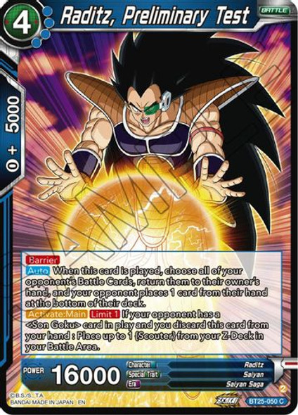 [BT25-050](C) Raditz, Preliminary Test