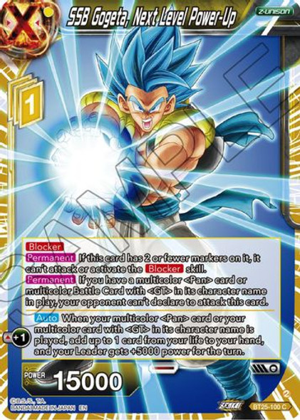 [BT25-100](C) SSB Gogeta, Next Level Power-Up